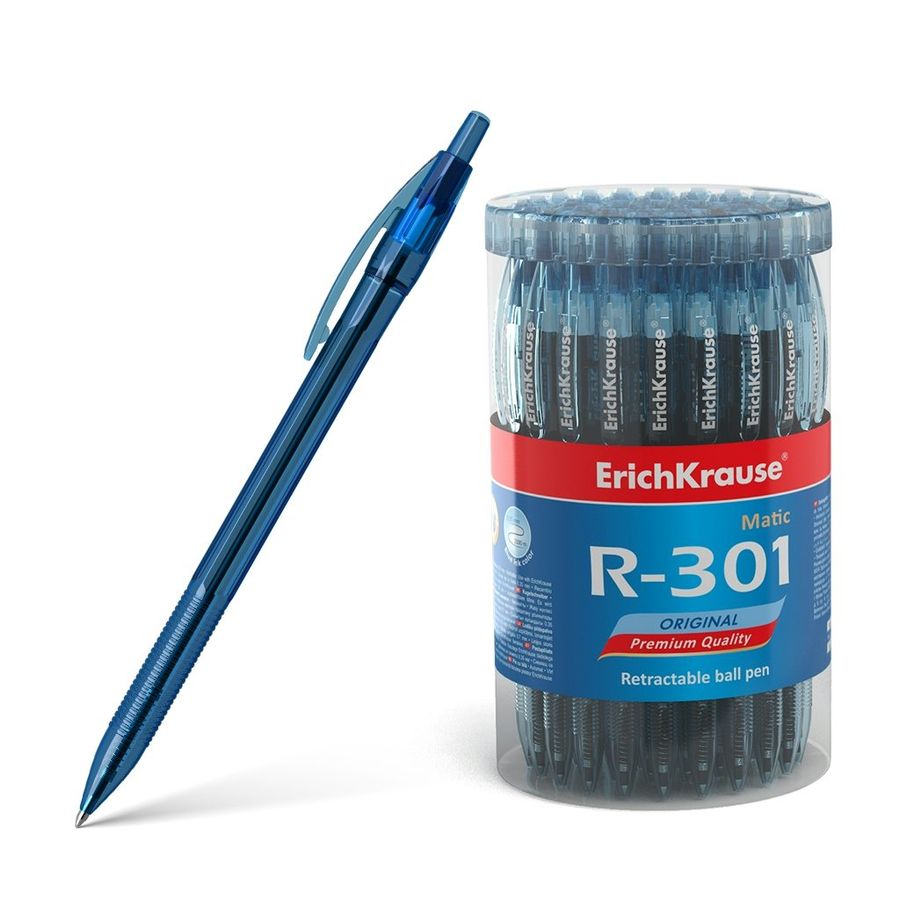 Ручка шариковая автоматическая R-301 синяя Original Matic 0,7мм 46764