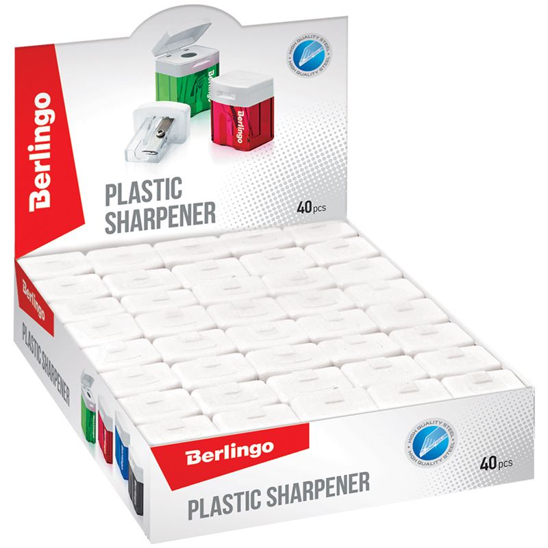 Точилка 1 отверстие пластиковая с контейнером цвета в ассортименте BBp_10039