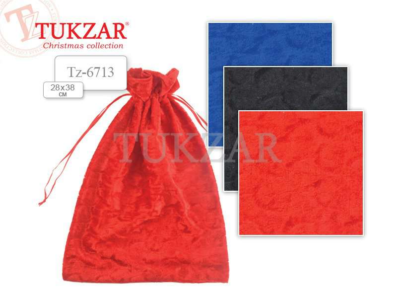 TUKZAR Мешок подарочный текстильный 280*380 TZ 6713 бархатный