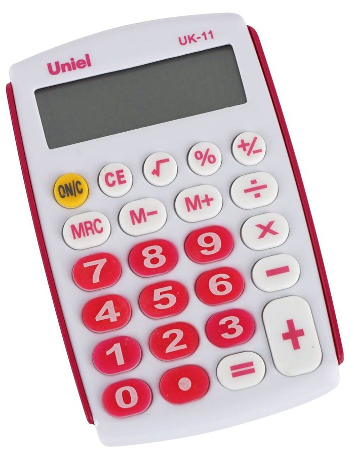 Калькулятор карманный 8 разряд. красный UK-11R