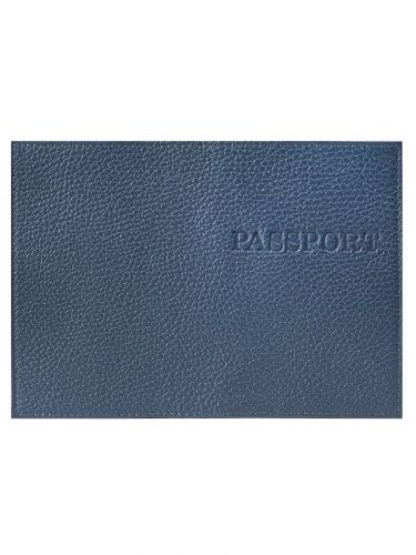 Обложки для документов, для паспорта натур.кожа Passport флотер, темно-синий ОП-5462