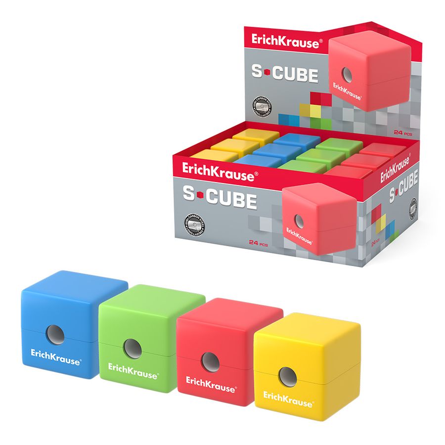 Точилка 1 отверстие пластиковая контейнер S-Cube 50141 (универсальный)