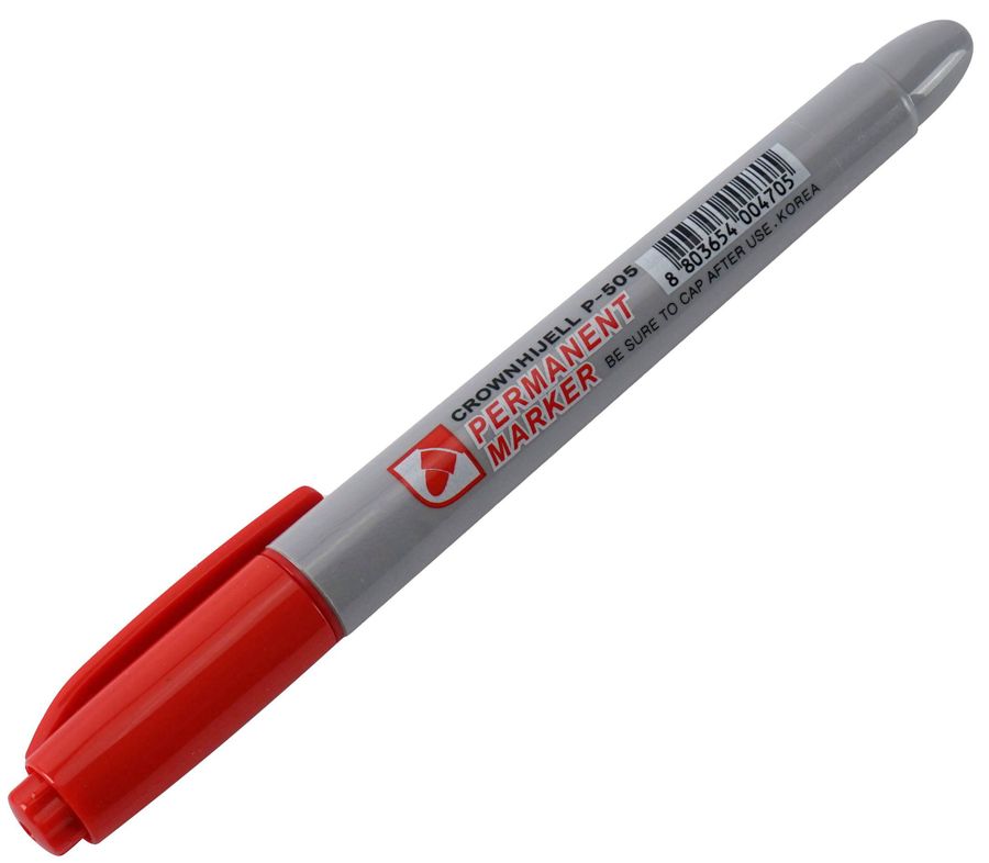 Маркер перманентный Multi Marker Slim красный 4мм P-505