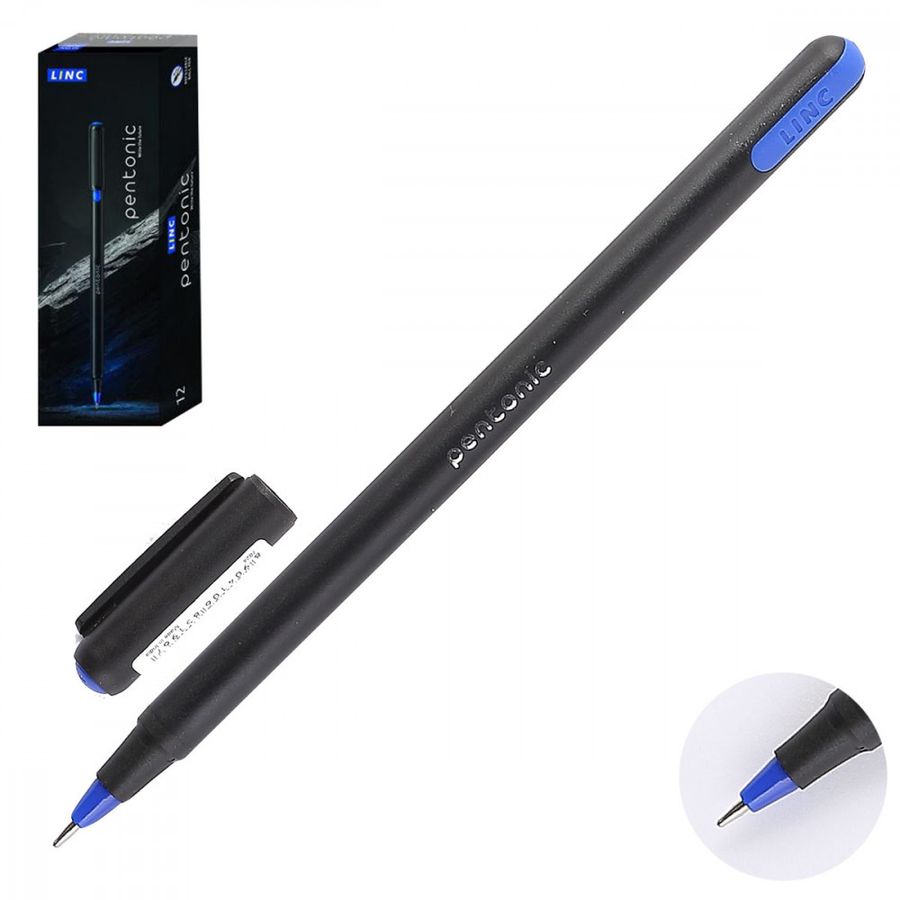 Ручка гелевая черная 0,6мм Pentonic 856-K