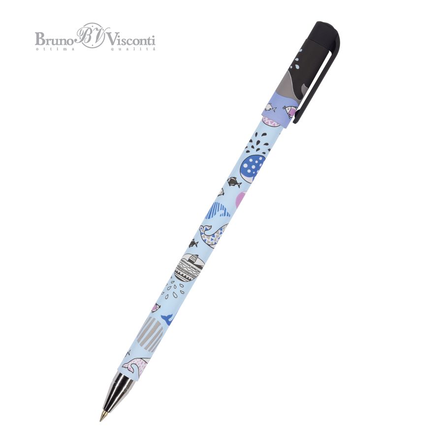 Ручка шариковая синяя HappyWrite Рыба - кит 0,5мм BRUNO VISCONTI 20-0215/37