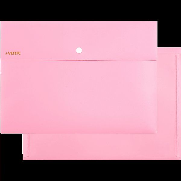 Папка с кнопкой А4 0,35мм Pastel розовый deVENTE 3071853