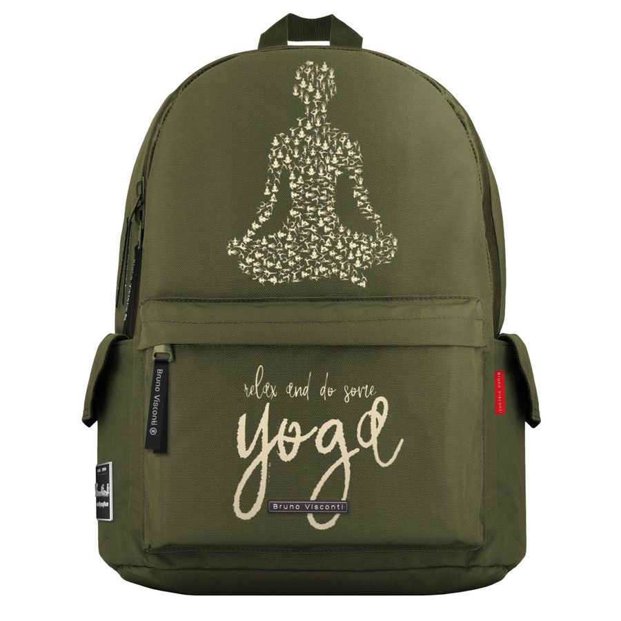 Рюкзак молодежный Йога темно-зеленый BRUNO VISCONTI 12-003-141/11 (жен)
