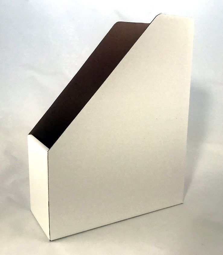Лоток вертикальный для бумаг картон 100мм А4 белый ПОЛИГРАФ 2005-181(аналог М-408)
