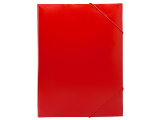 Папка на резинке пластик 0,5мм торец 15мм красная БЮРОКРАТ PRB04RED