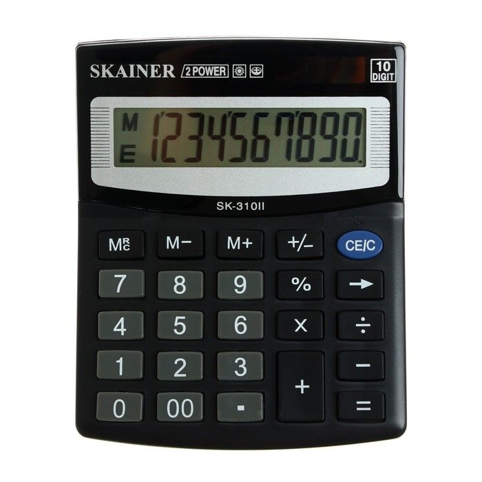 Калькулятор настольный 10 разряд. 2-е пит. черный SKAINER ELECTRONIC CO SK-310II
