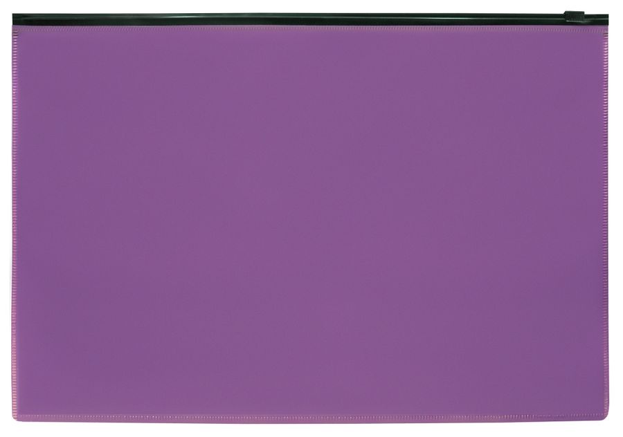 Папки на молнии ZIP А4+ пл.0,15мм с карманом фиолетовый БЮРОКРАТ BPM4AVIOBL