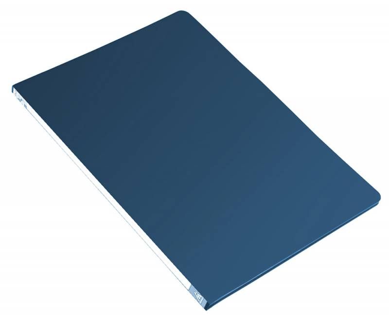 Папка с зажимом 0,5мм синяя торц.наклейка БЮРОКРАТ PZ05CBLUE