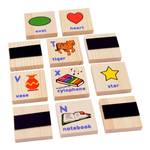 Игрушка деревянная Сувенир Английский деревянный набор на магнитах 36 дет.