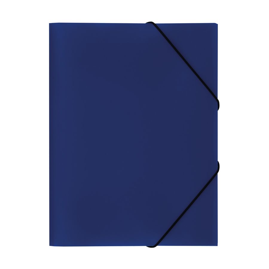 Папка на резинке пластик А4 0,5мм торец 37мм синяя СТАММ ММ-32189