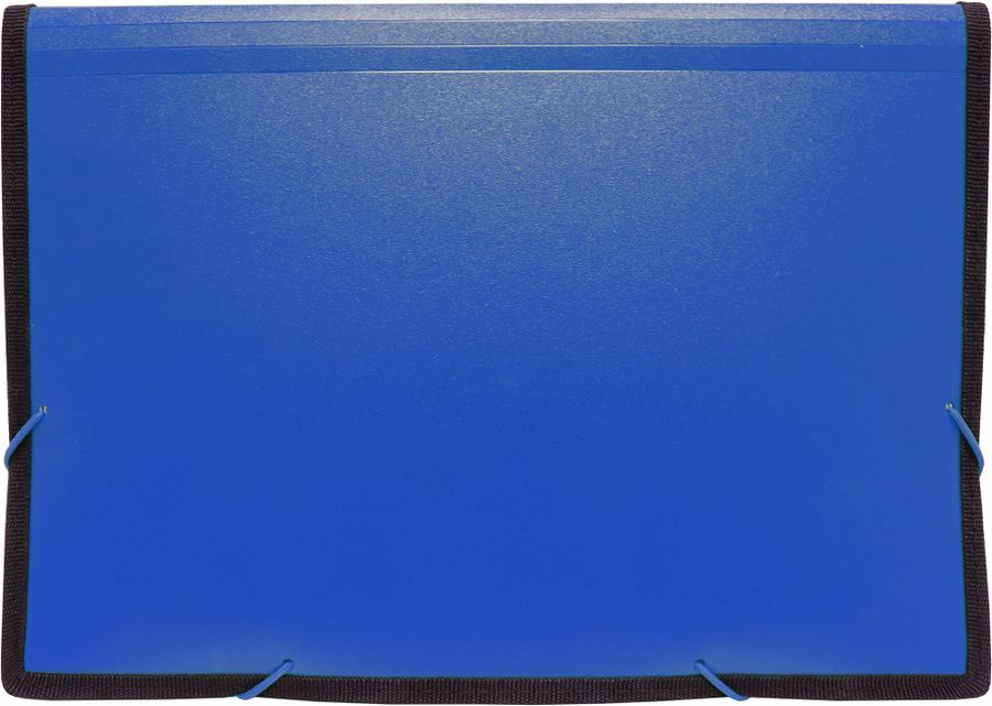 Папка на резинке пластик А4 13отд. 0,7мм синяя БЮРОКРАТ BPR13LBLUE