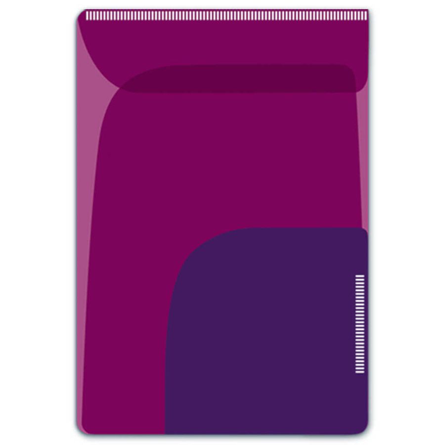 Папка-уголок набор 2шт Малиновый + фиолетовый 8,5х12см фигурная вырубка, липкий слой ФЕНИКС+ 46730