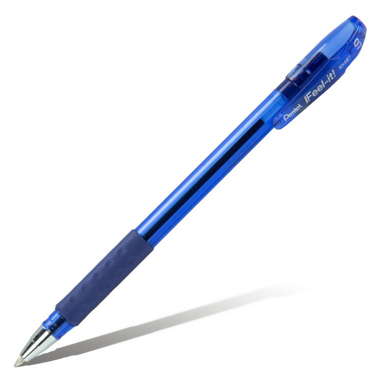 Ручка шариковая 0,7мм синяя Feel it! синий корпус Pentel BX487-C