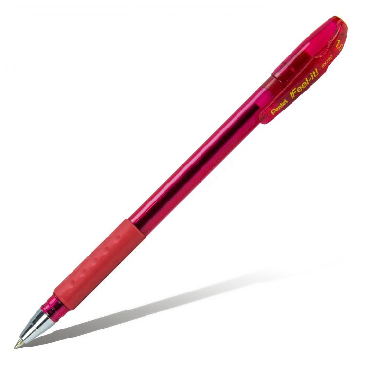 Ручка шариковая 1мм красная Feel it! красный корпус Pentel BX490-B
