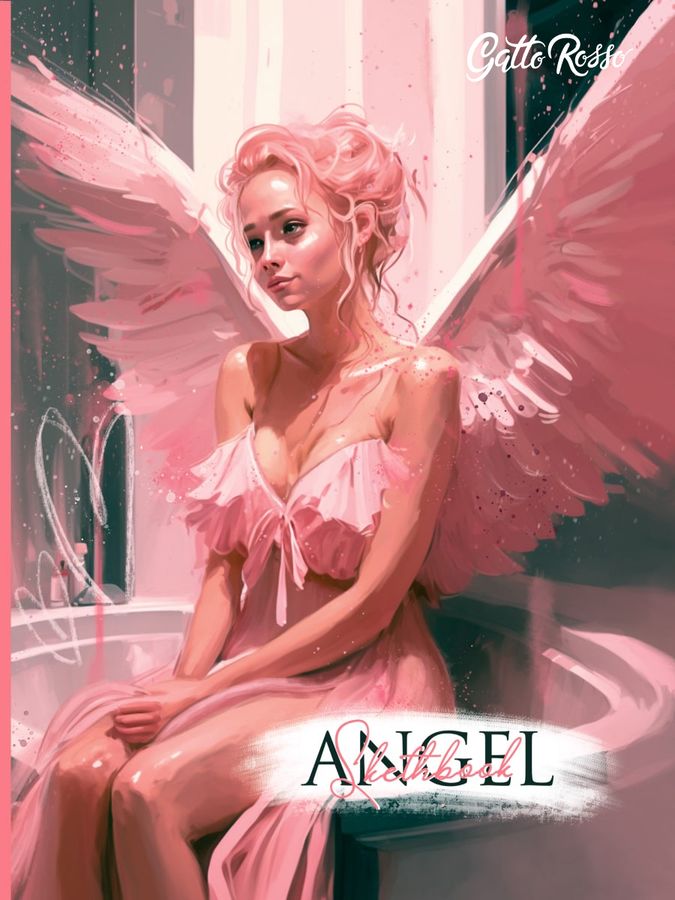 Скетчбук 200х260мм 64л склейка тв.обл. Gatto Rosso Angel Sketchbook Angel in Pink ПРОФ-ПРЕСС 64-7990