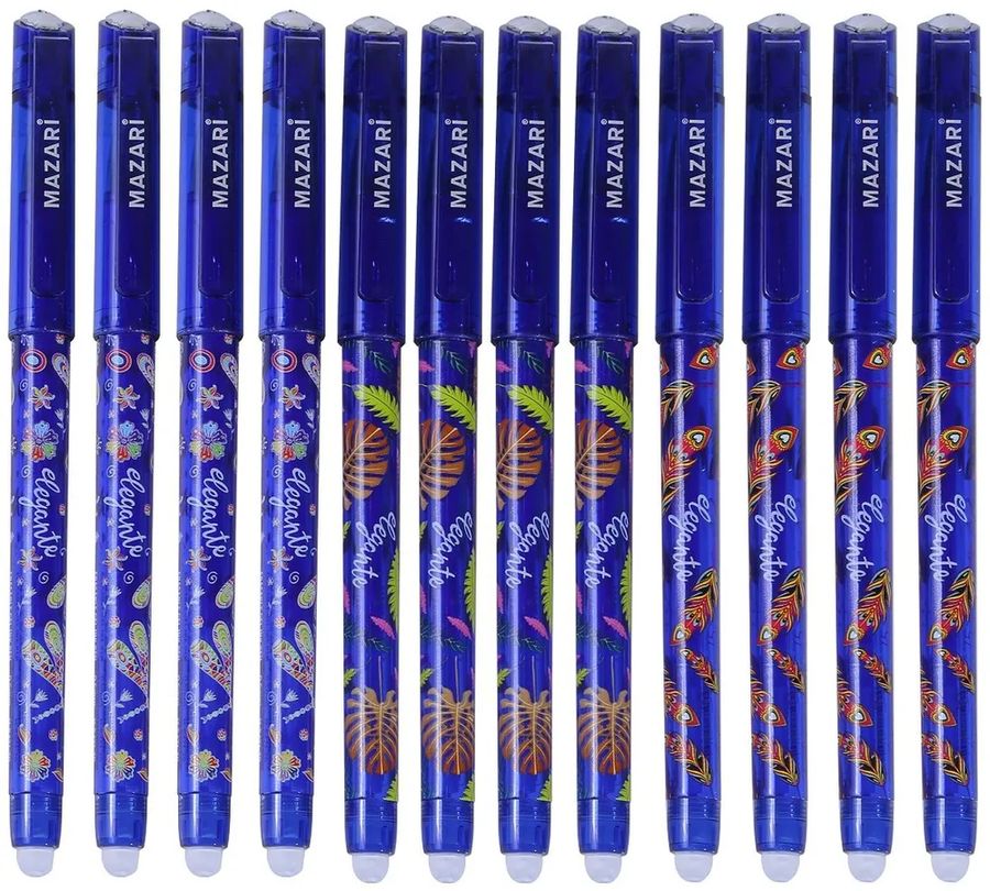 Ручка гелевая синяя 0,5мм Elegante стираемая MAZARI M-5471-70