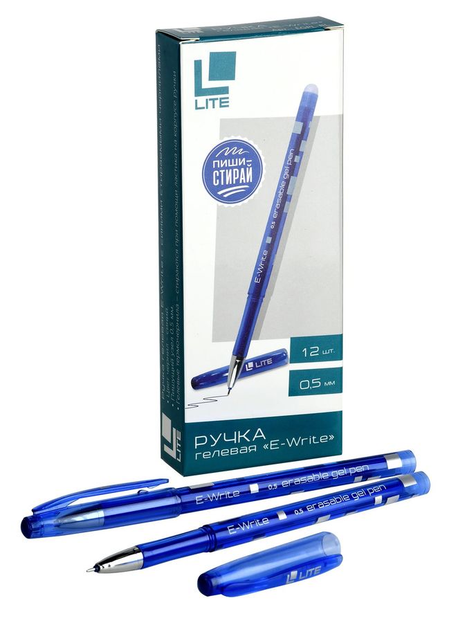 Ручка гелевая стираемая синяя 0,5мм Lite E-Write inФОРМАТ EGPL-BL