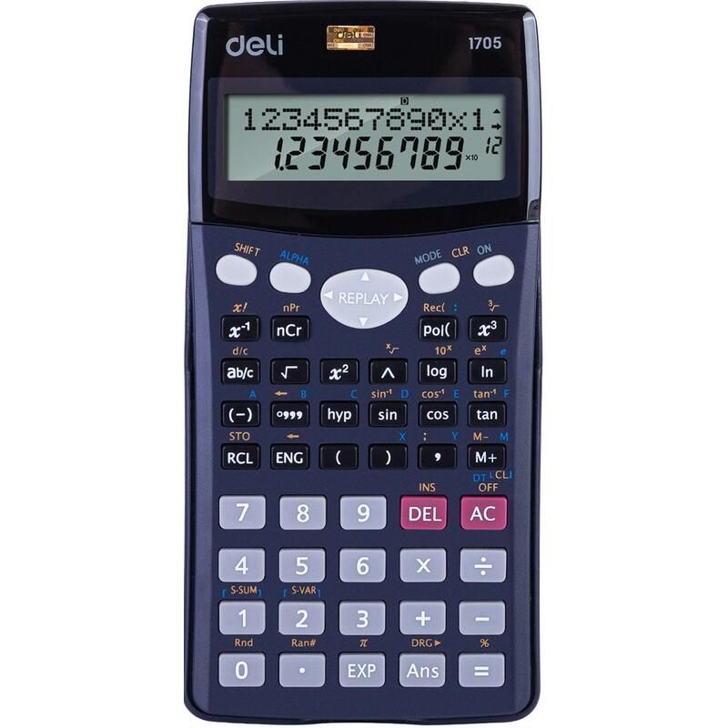 Калькулятор научный 10+2-разряд. 240 функций черный DELI E1705