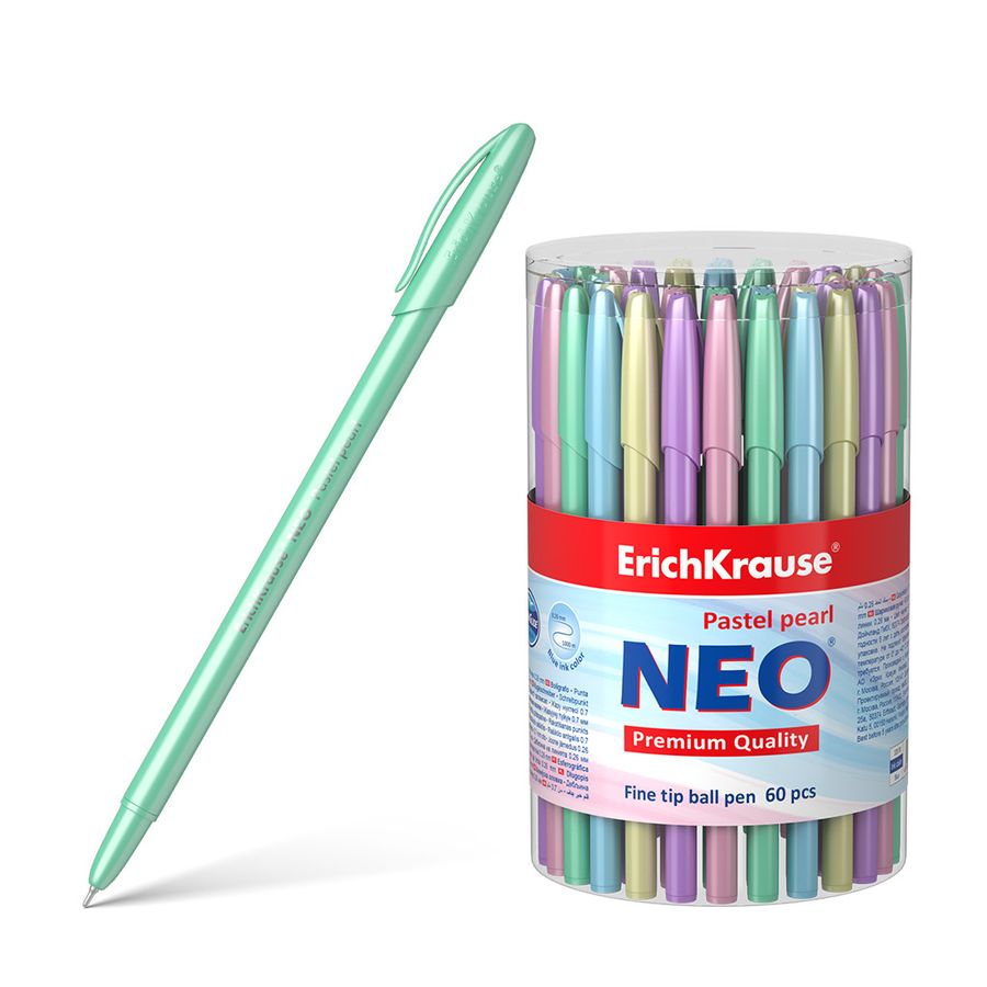 Ручка шариковая синяя 0,7мм Neo. Pastel pearl ERICH KRAUSE 55380
