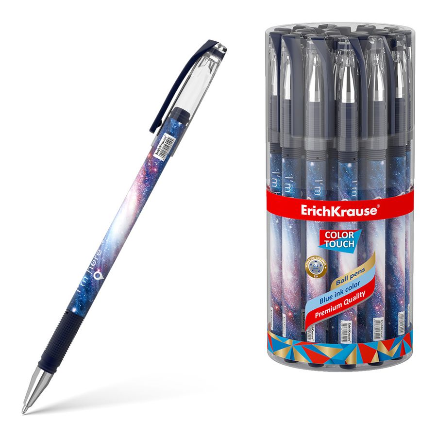 Ручка шариковая синяя 0,7мм ColorTouch. Space ERICH KRAUSE 56049