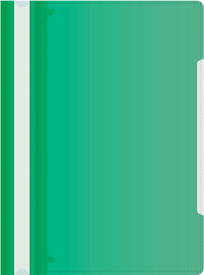 Папка скоросшиватель пластик A4 зеленая 0.12/0.16мкм БЮРОКРАТ PS-K20GRN