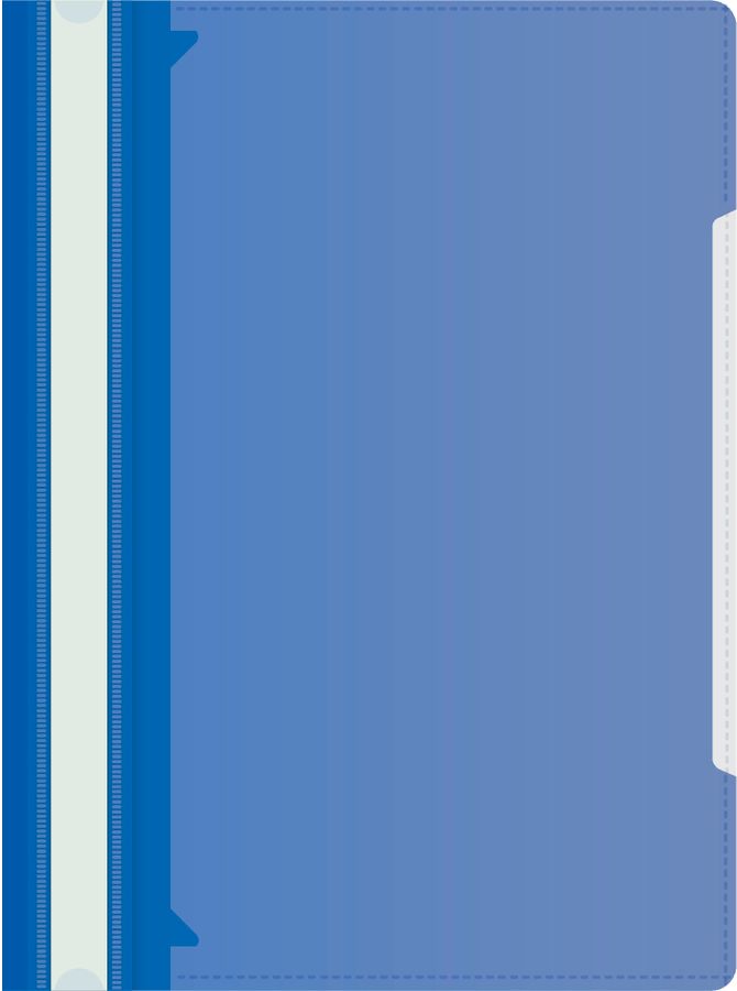 Папка скоросшиватель пластик A4 синяя 0.12/0.16мкм БЮРОКРАТ PS-K20BLU