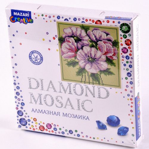 Мозаика алмазная 20х20см Розовый букет MAZARI M-11945