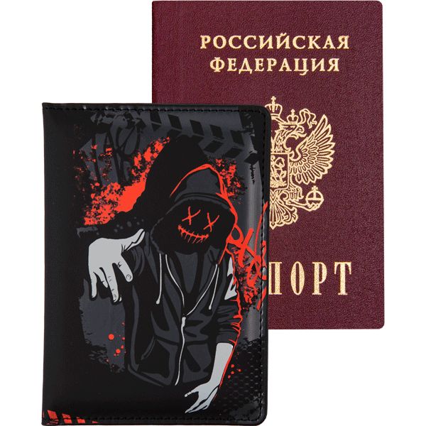 Обложка для паспорта кож.зам Hoodie Man deVENTE 1030412