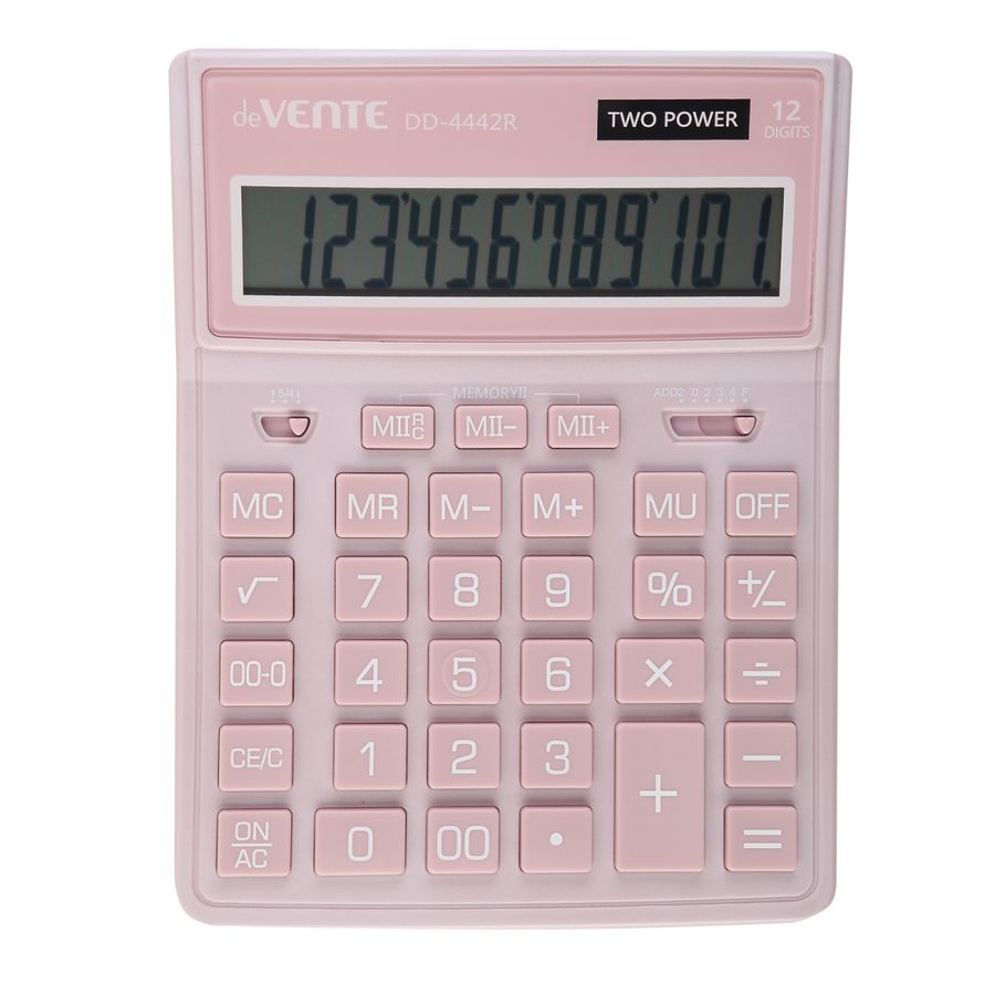 Калькулятор настольный 12 разряд. 2-е питание 155x204x33мм deVENTE DD-4442R