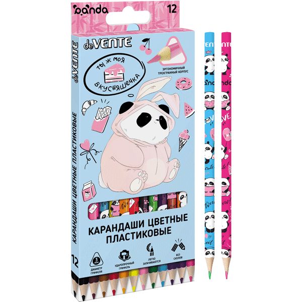 Карандаши цветные 12цв Panda deVENTE 5022124
