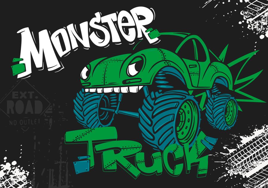 Подкладка для письма и лепки детская А4 Monster truck ПЧЕЛКА НПД-1 (муж)