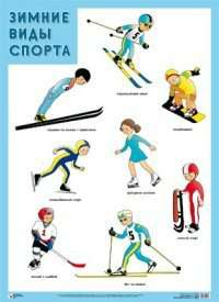 Плакат Зимние виды спорта А2